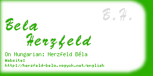 bela herzfeld business card